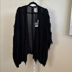 NWT Chaser XS/S True Black Textured Open Cardigan